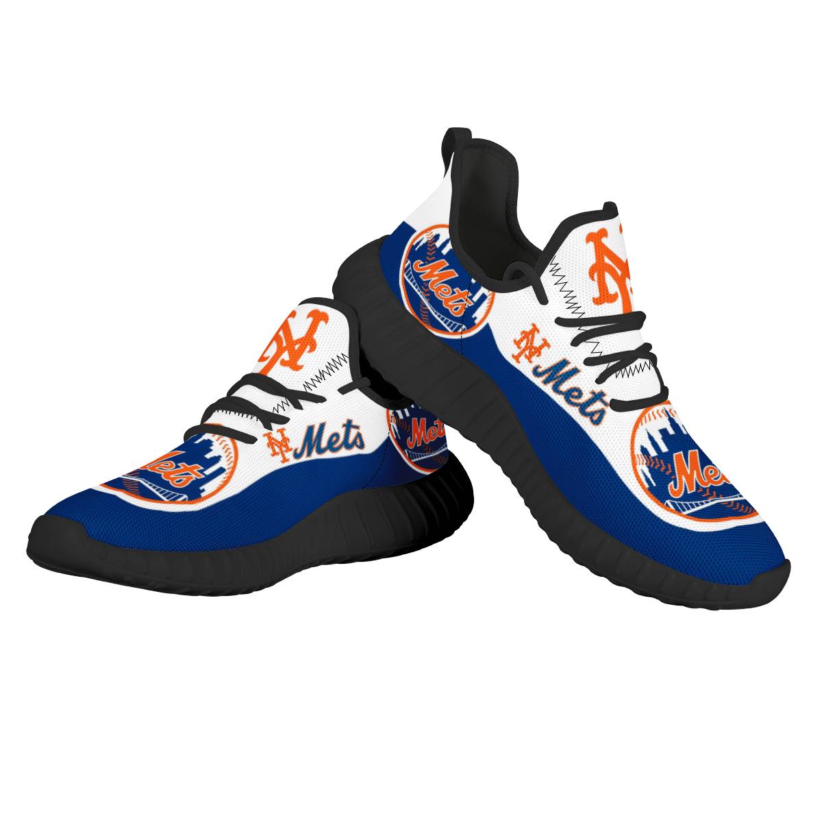 Women's New York Mets Mesh Knit Sneakers/Shoes 006